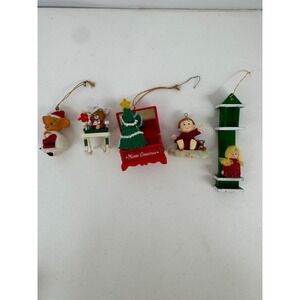 Lot of 5 Vintage‎ Christmas Ornaments Including Figures and Miniatures